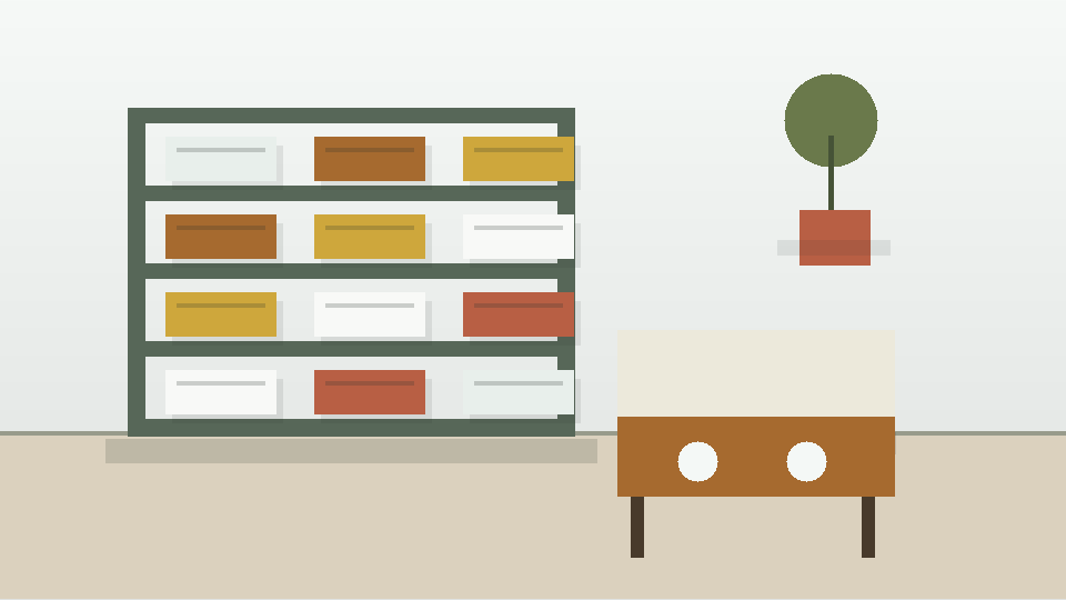 Entryway & Living Room illustration